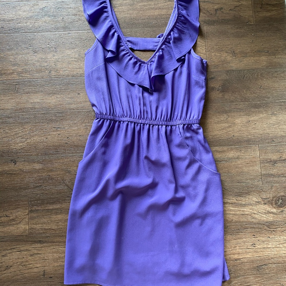 2/$30 Kirra purple ruffle strap dress pac sun size small